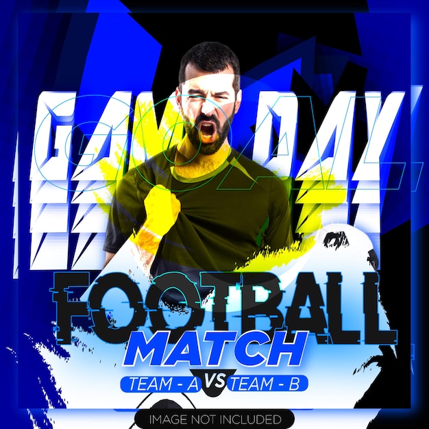 Fußballsport-Social-Media-Post-Banner-Vorlage