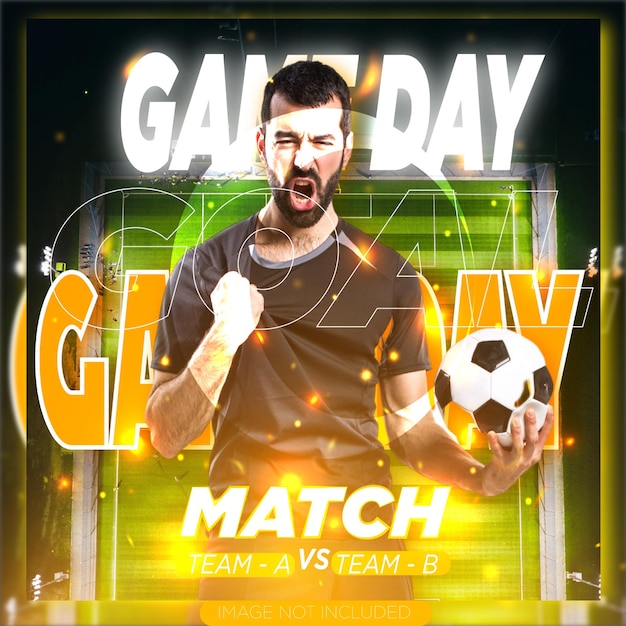 Fußballsport-Social-Media-Post-Banner-Vorlage