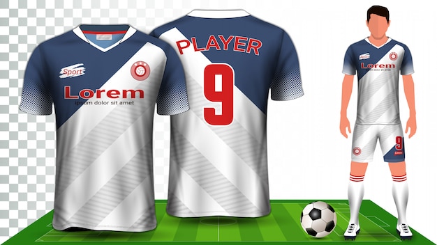 Vektor fußballtrikot, trikot oder fußballtrikot einheitliche darstellung.