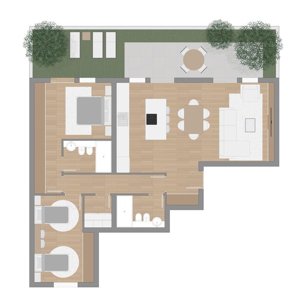 Fußbodenplan