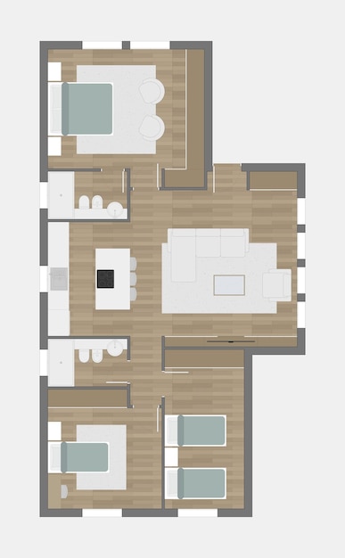 Vektor fußbodenplan