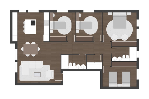 Vektor fußbodenplan