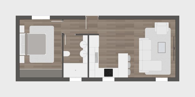 Vektor fußbodenplan