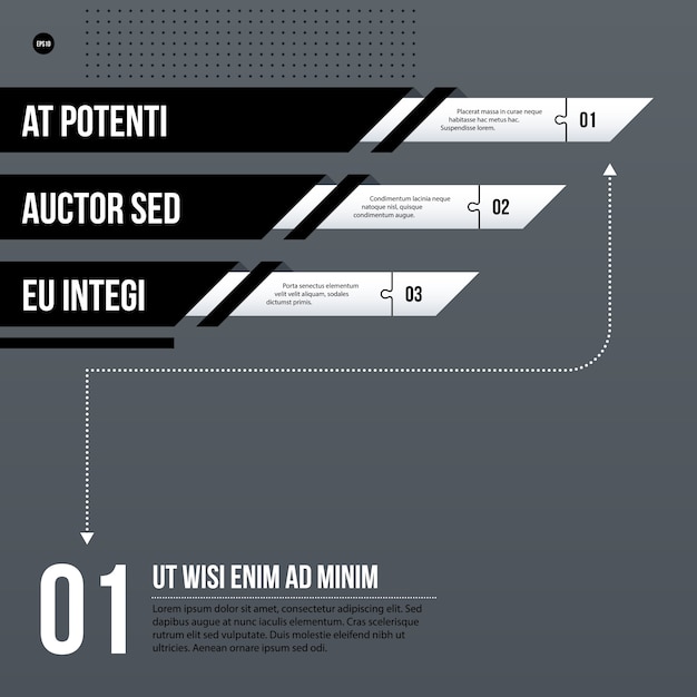 Futuristische corporate chart vorlage auf grauem hintergrund. nützlich für präsentationen und marketingmedien.