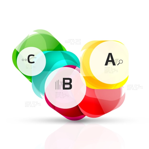Futuristische fliegende Quadrate abstrakte Hintergrundvorlage Vektorvorlage Hintergrund für Druck-Workflow-Layout-Diagramm-Zahlenoptionen oder Webdesign-Banner