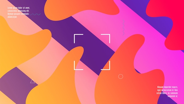 Futuristische Form Digitales Design Geschäftsbroschüre Tech Landin