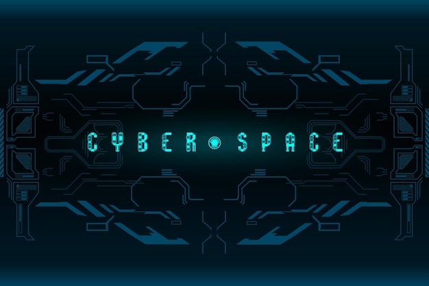 Futuristische HUD-Hintergrundillustration mit HUD-UI-Elementen
