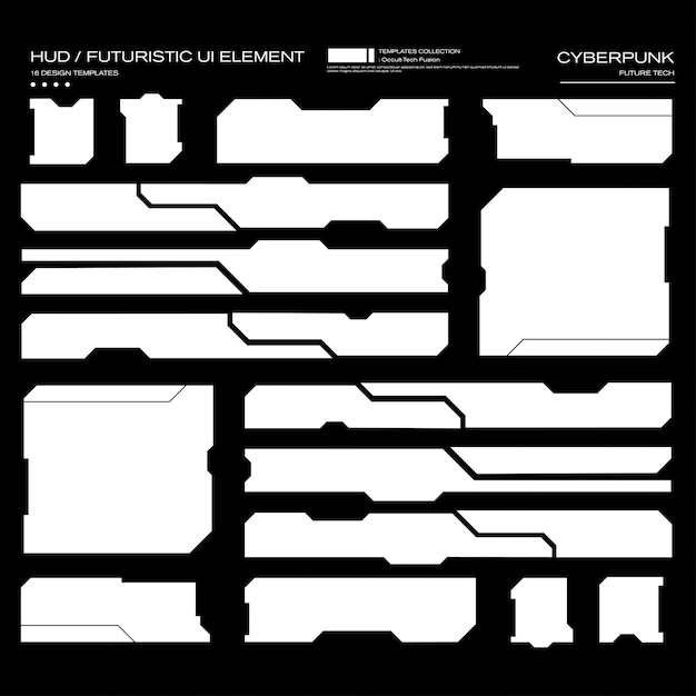 Futuristische HUD- und UI-Design-Elemente-Sammlung