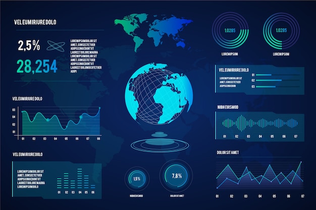 Futuristische technologie infografik