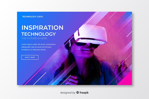 Futuristische Technologie-Landingpage