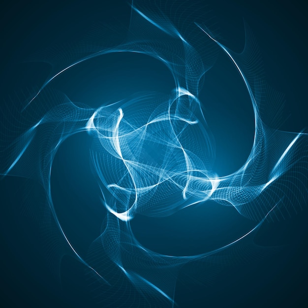 Futuristische wellenförmige Illustration des abstrakten blauen Hintergrundes