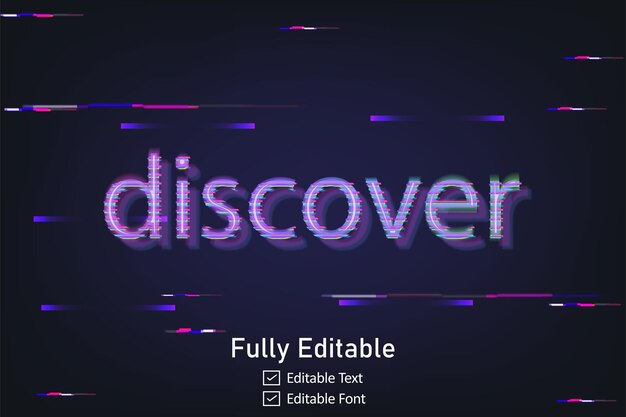 Futuristischer Glitch-Text-Effekt für Videospiel-Text für redigierbare Cyberpunk-Glitch-Texteffekt