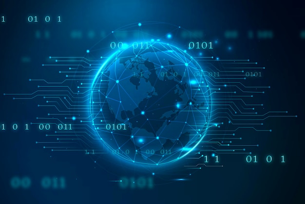Futuristischer Vektor der globalen Netzwerktechnologie