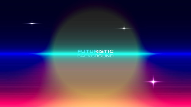 Futuristisches 80er-cover-design blinkt retro-lebendig zurück zum zukünftigen themenhintergrund