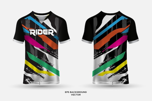 Futuristisches abstraktes trikot, geeignet für rennsport, fußball, motocross, radfahren