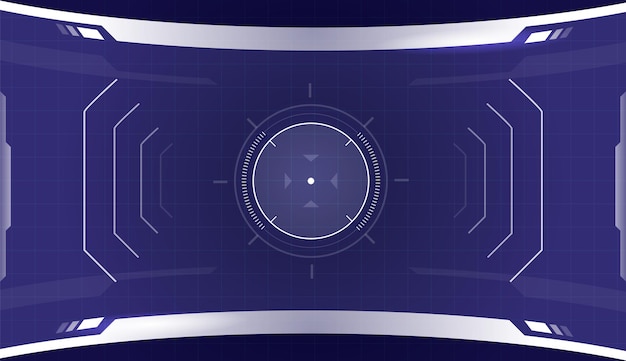 Futuristisches bildschirmdesign für die hud-schnittstelle