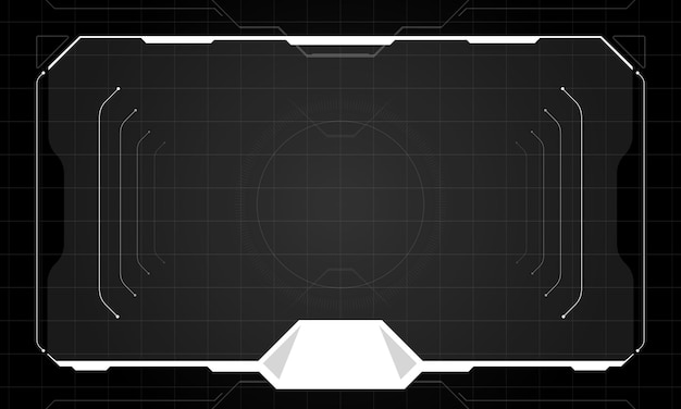 Futuristisches bildschirmdesign für die hud-schnittstelle