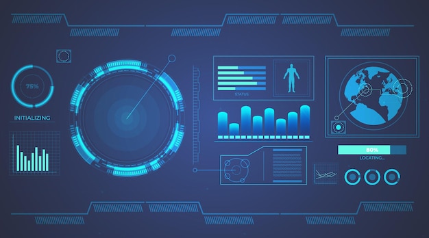 futuristisches Interface im Vektordesign