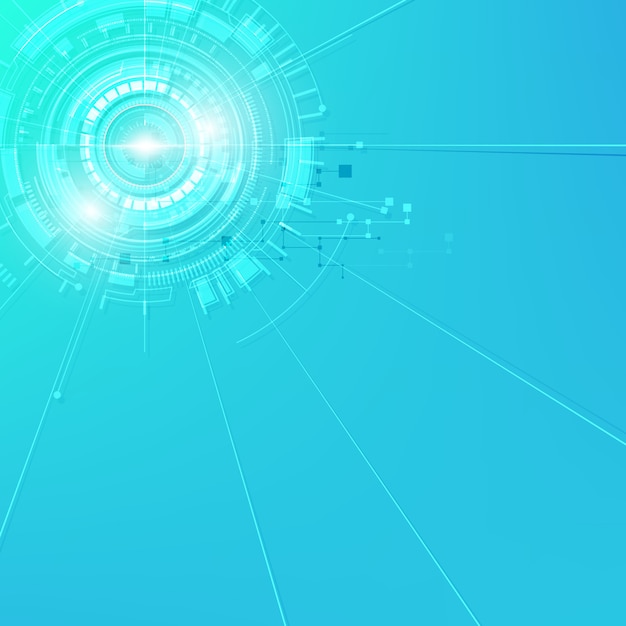Futuristisches Konzept der digitalen Zukunftstechnologie des Vektorhintergrundes