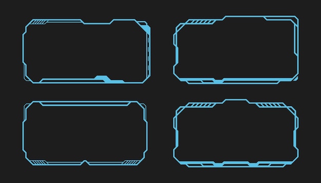 Futuristisches rahmen-hud-set