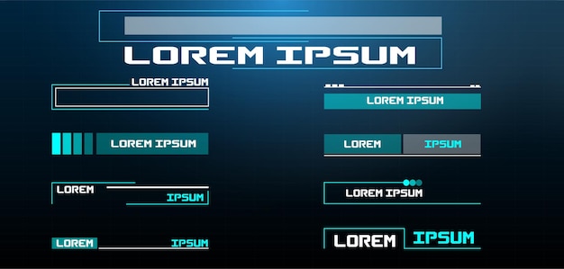Futuristisches Vektor-HUD-Interface-Screen-Design. Digitale Callouts-Titel. HUD UI GUI futuristischer Benutzer i