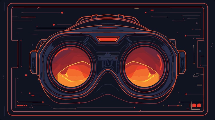 Vektor futuristisches vr-headset