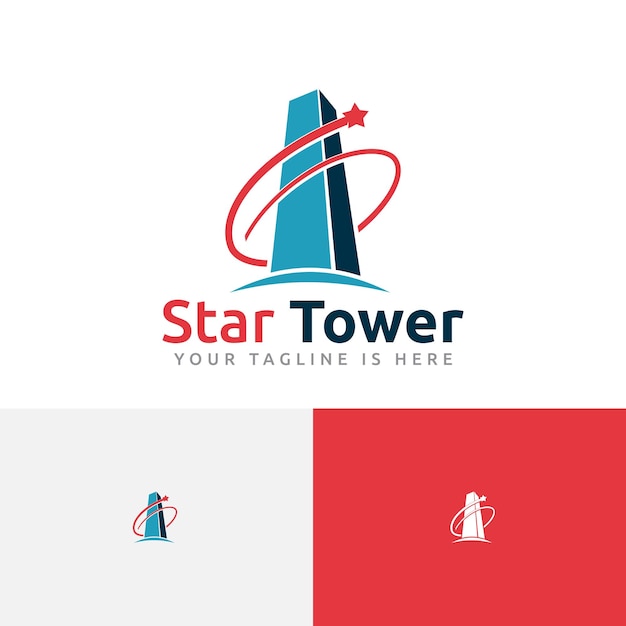 G Letter Star Tower hoch aufbauendes Firmenlogo