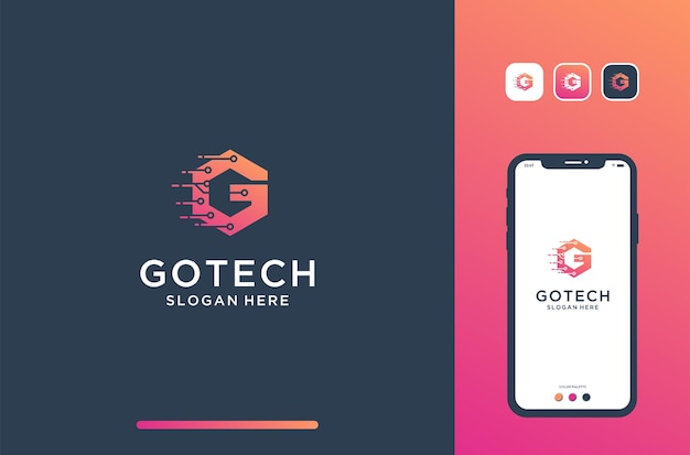 G-logo-design für technik und elektrik