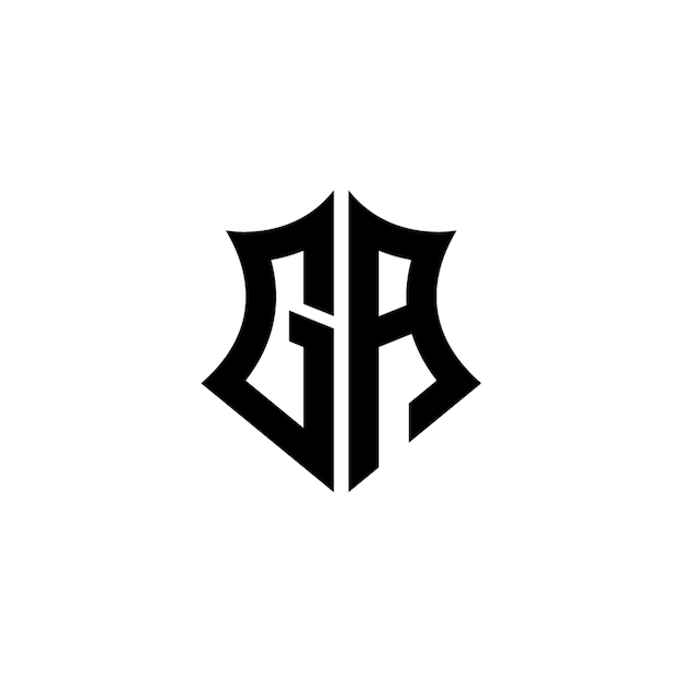 GA-Monogramm-Logo-Design, Buchstabe, Text, Name, Symbol, monochromes Logo, Alphabet-Zeichen, einfaches Logo