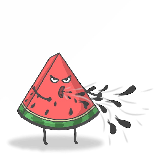 Gag Wassermelone Charakter Vektor Vorlage Design Illustration