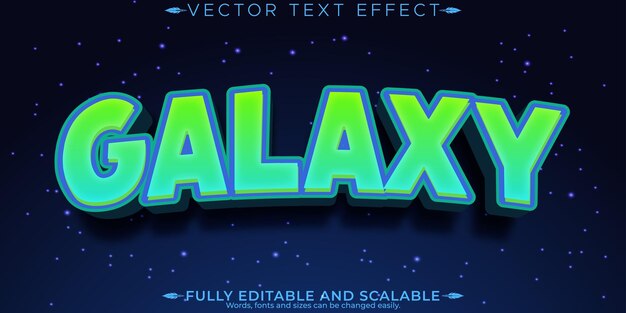 Galaxie-Alien-Text-Effekt bearbeitbarer UFO- und Weltraumtext-Stil
