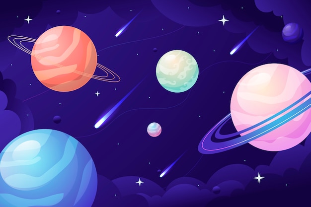 Galaxienhintergrund mit Farbverlauf
