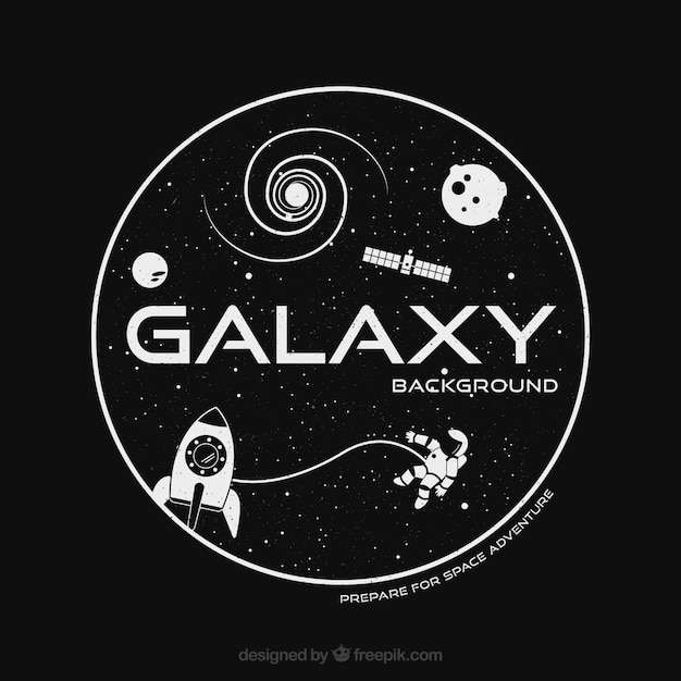 Galaxy hintergrund und astronauten