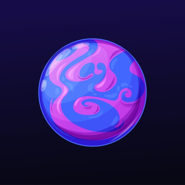 Galaxy Space Planet mit blauen und lila Strudeln