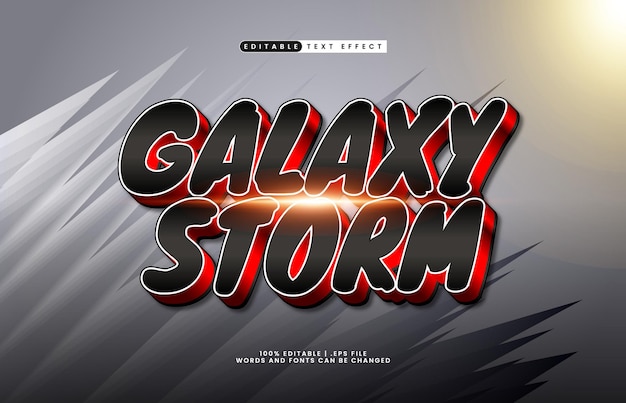 galaxy storm bearbeitbarer Texteffekt mit kosmischem und galaxy-Text-Effekt