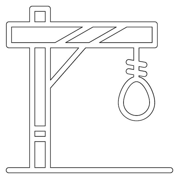 Vektor gallows vektor-ikonen-illustration des piraten-ikonensets