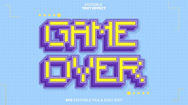 Game over editierbarer texteffekt-verstärker easy edit