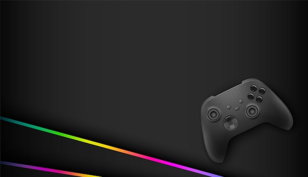 Gamecontroller abstrakte futuristische dunkelheit mit rgb-lichtspielhintergrund