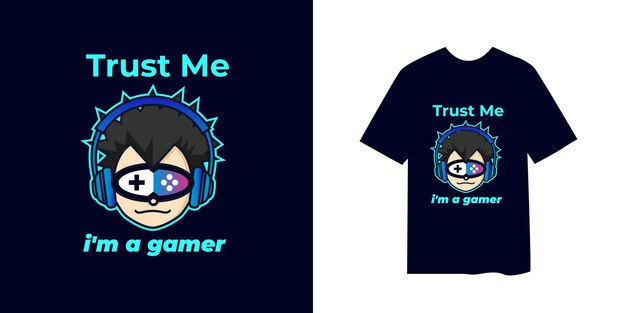 Vektor gamer-t-shirt-design