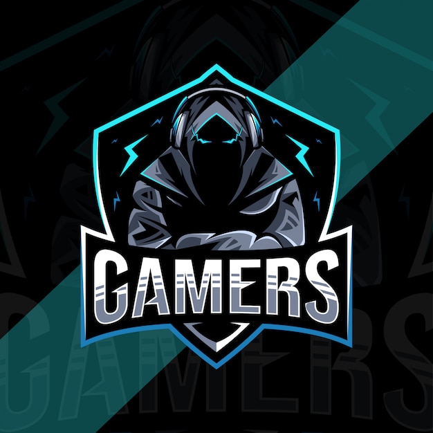 Gamers maskottchen logo design