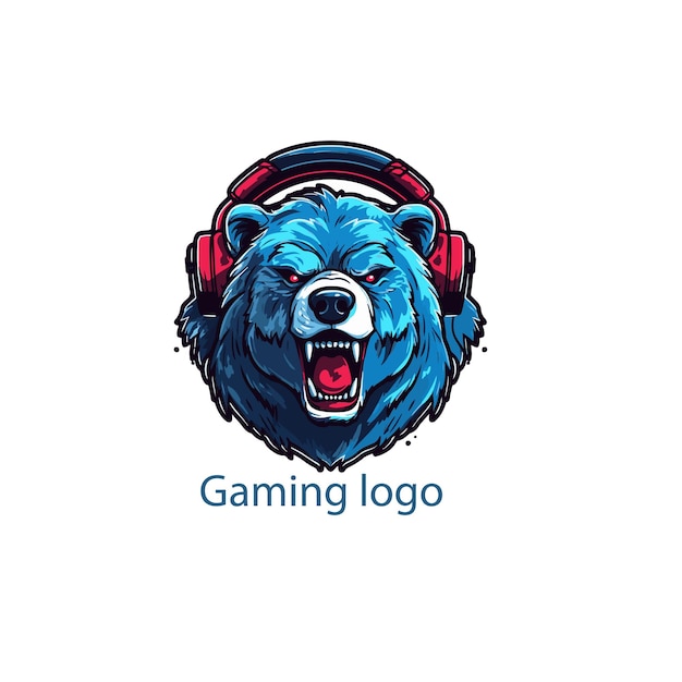 Vektor gaming-bär-logo-vektordesign