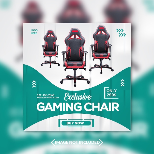 Gaming-Stuhlverkauf und Instagram-Postvorlage für soziale Medien