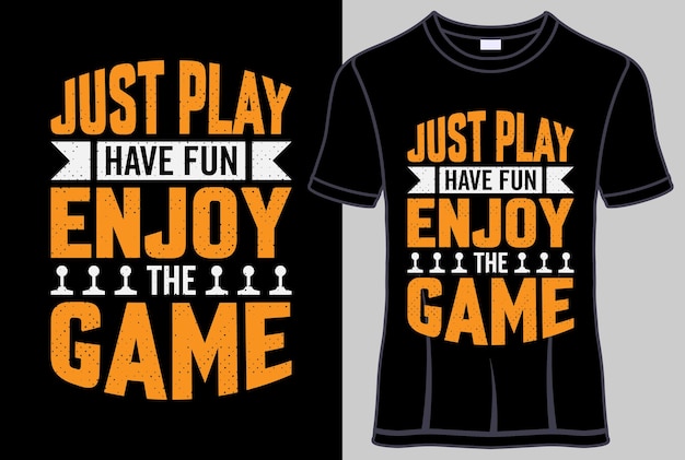 Gaming-Typografie-T-Shirt mit bearbeitbarer Vektorgrafik