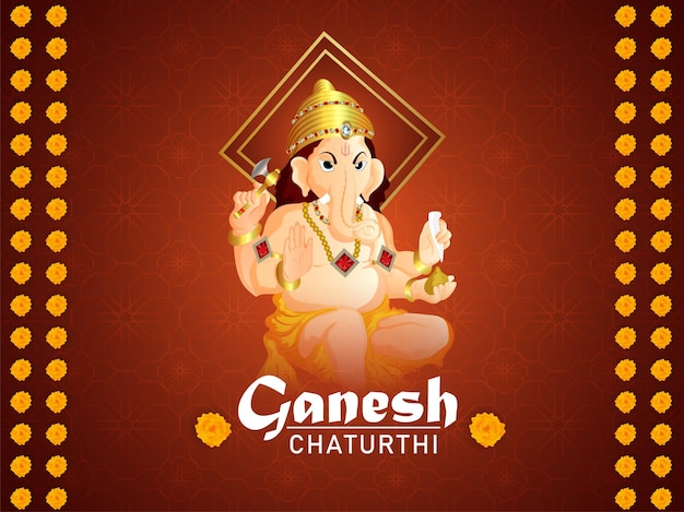 Ganesh chaturthi feier grußkarte