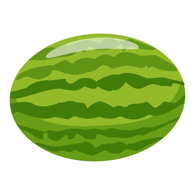 Ganze Wassermelone-Symbol Cartoon-Vektor Obst in Scheiben schneiden Lebensmittelsaft