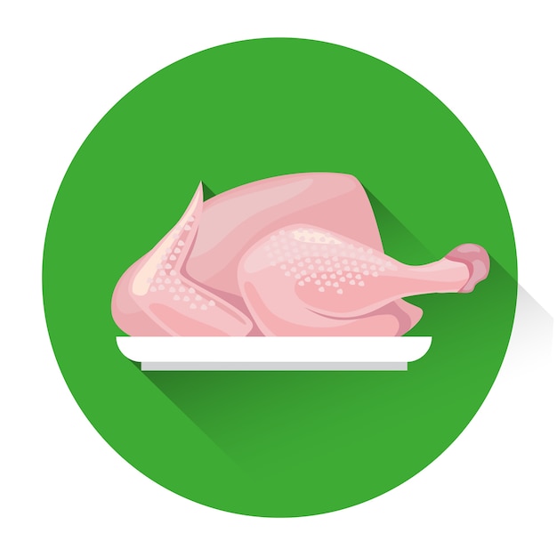 Ganzes huhn fresh food icon