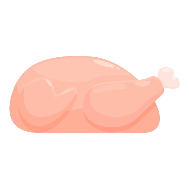 Ganzes rohes Huhn auf der Seite