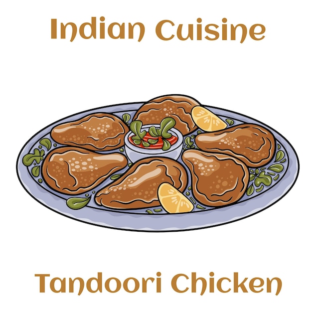 Ganzes tandoori-huhn mit jasminreis indisches essen