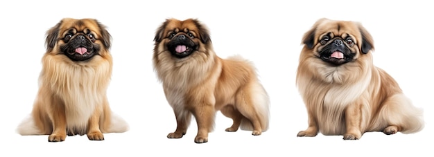 Ganzkörper-Vektorset für Pekingese-HundGanzkörper-Vektorset für Pekingese-Hund