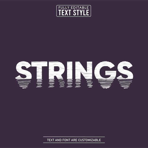 Garn abstrakter string-texteffekt